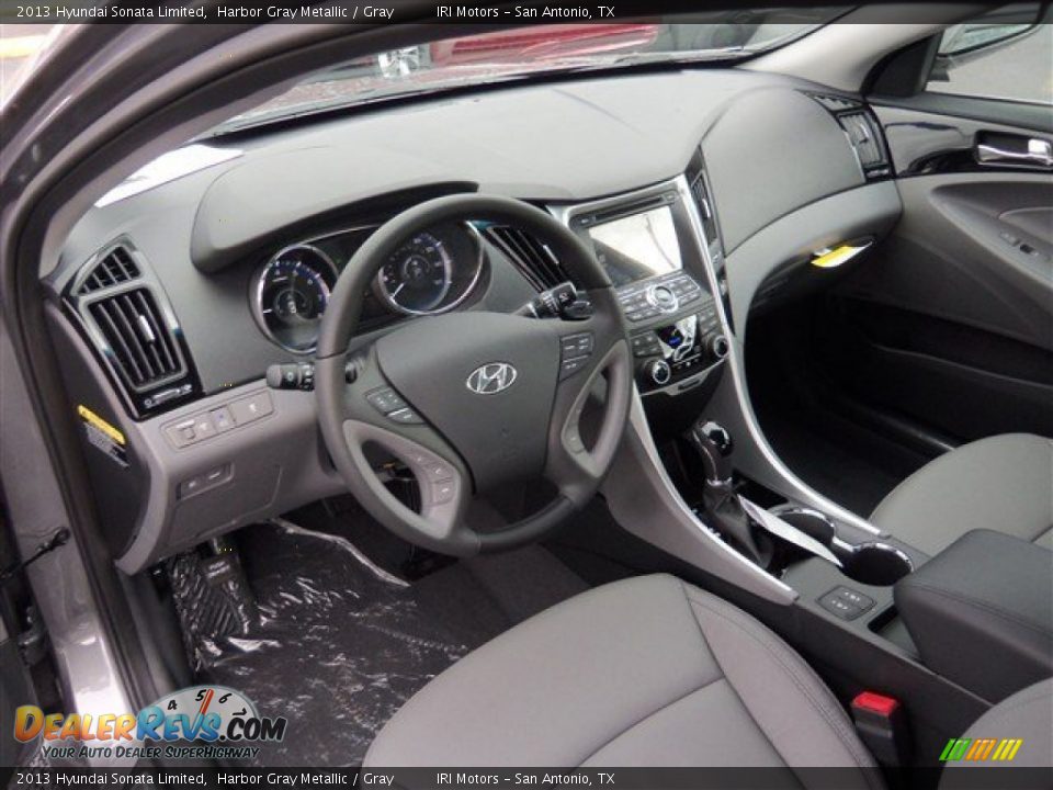 2013 Hyundai Sonata Limited Harbor Gray Metallic / Gray Photo #10