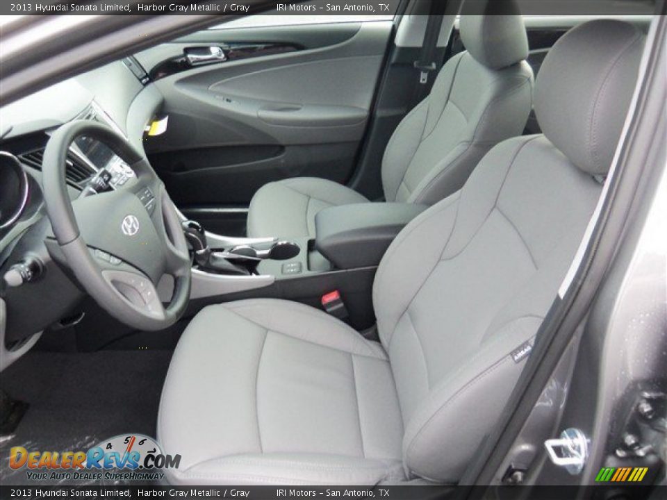 2013 Hyundai Sonata Limited Harbor Gray Metallic / Gray Photo #11