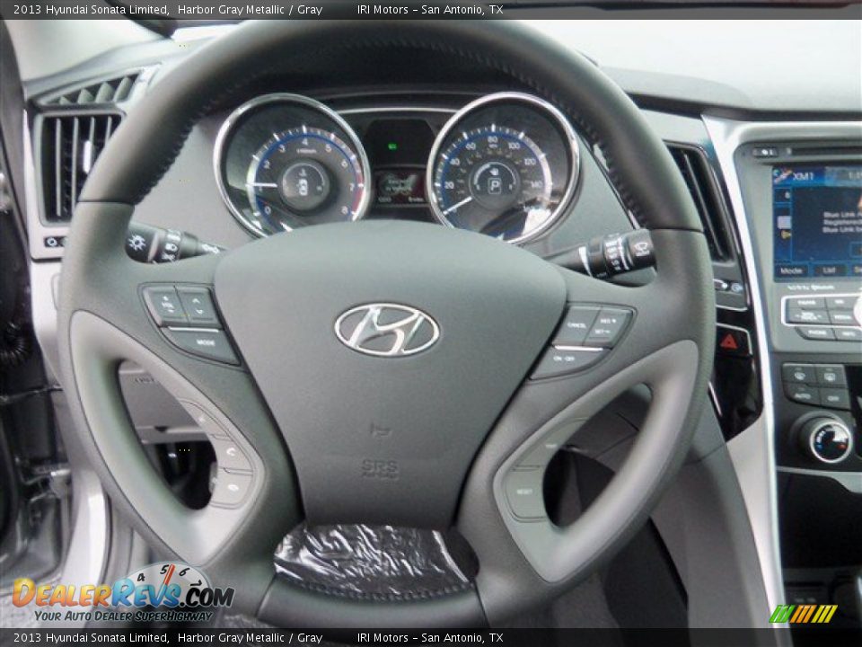 2013 Hyundai Sonata Limited Harbor Gray Metallic / Gray Photo #14