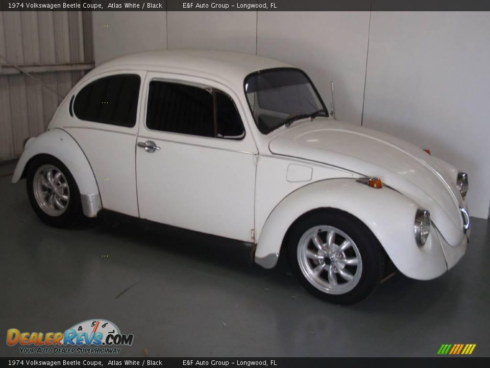 1974 Volkswagen Beetle Coupe Atlas White / Black Photo #1
