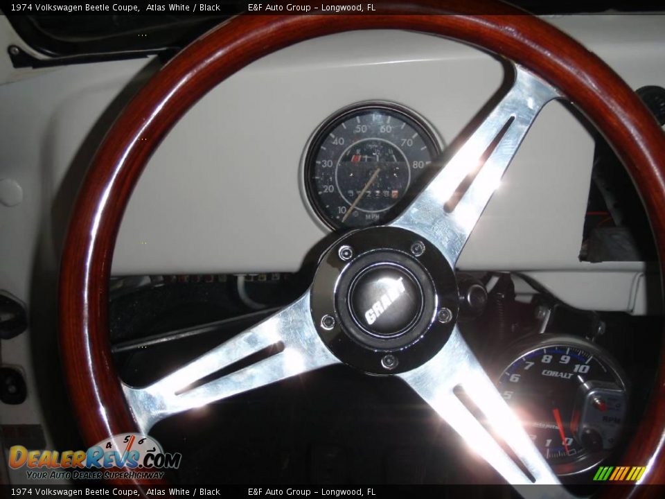 1974 Volkswagen Beetle Coupe Atlas White / Black Photo #5
