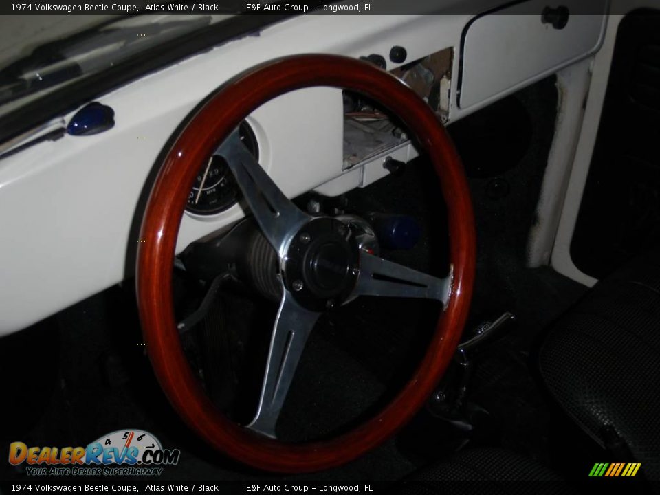 1974 Volkswagen Beetle Coupe Atlas White / Black Photo #8