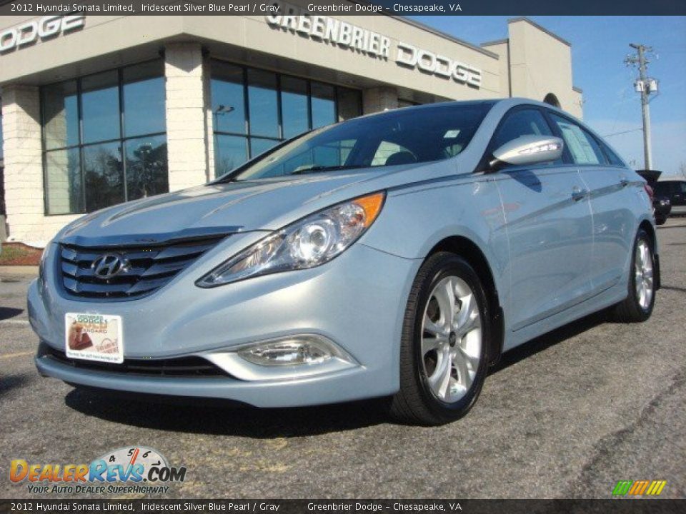 2012 Hyundai Sonata Limited Iridescent Silver Blue Pearl / Gray Photo #1