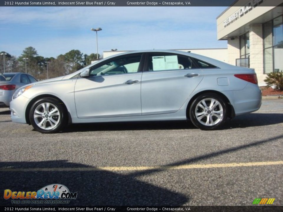 2012 Hyundai Sonata Limited Iridescent Silver Blue Pearl / Gray Photo #3