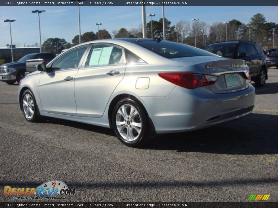 2012 Hyundai Sonata Limited Iridescent Silver Blue Pearl / Gray Photo #4