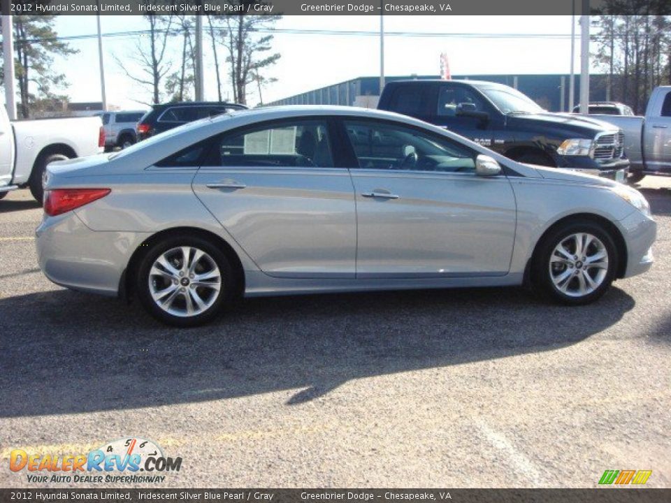 2012 Hyundai Sonata Limited Iridescent Silver Blue Pearl / Gray Photo #6