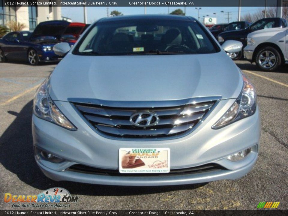 2012 Hyundai Sonata Limited Iridescent Silver Blue Pearl / Gray Photo #8
