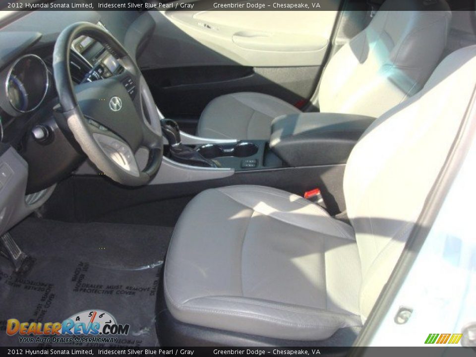 2012 Hyundai Sonata Limited Iridescent Silver Blue Pearl / Gray Photo #9