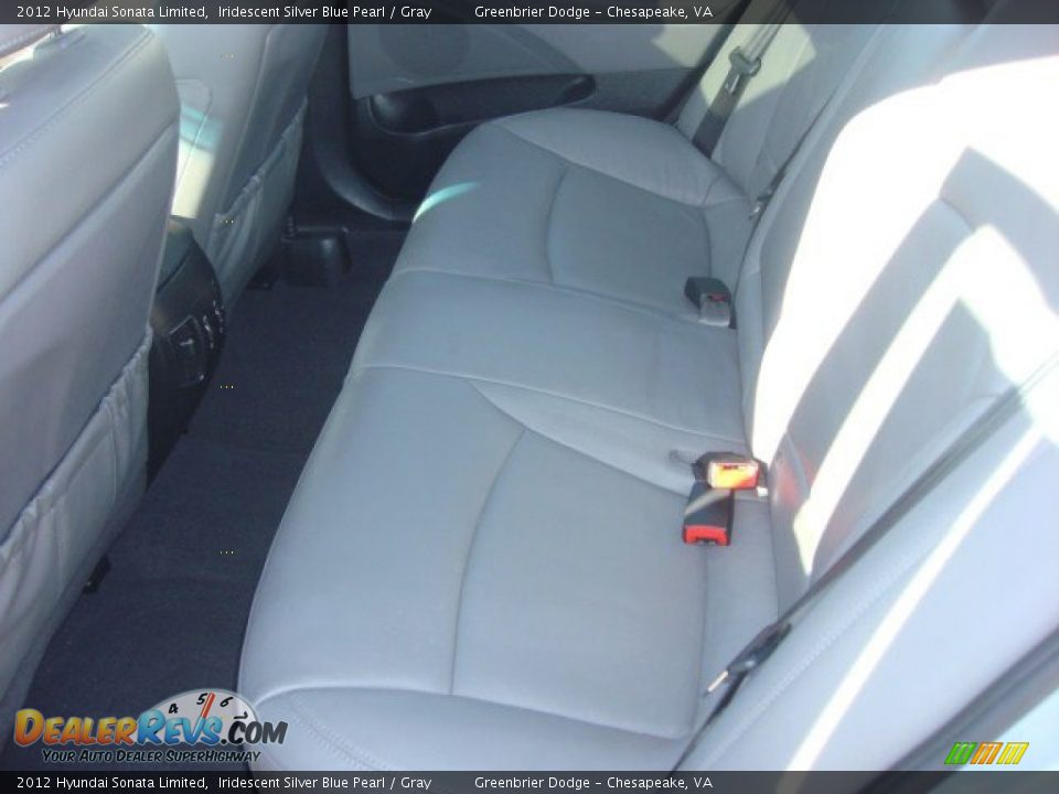 2012 Hyundai Sonata Limited Iridescent Silver Blue Pearl / Gray Photo #10