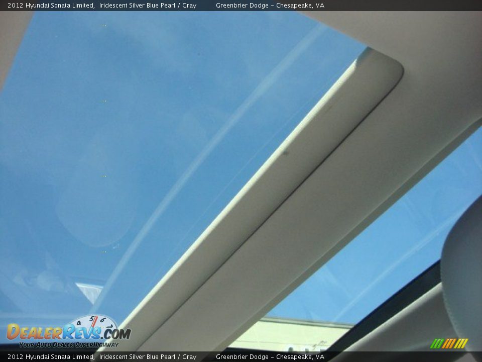 2012 Hyundai Sonata Limited Iridescent Silver Blue Pearl / Gray Photo #13