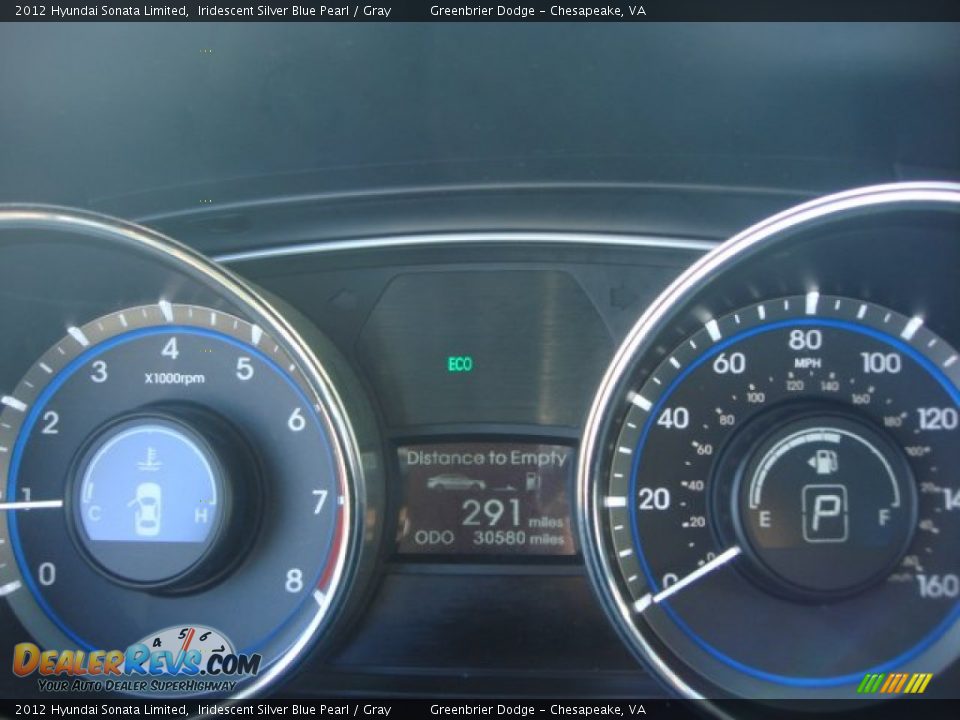 2012 Hyundai Sonata Limited Iridescent Silver Blue Pearl / Gray Photo #15
