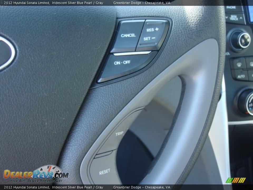 2012 Hyundai Sonata Limited Iridescent Silver Blue Pearl / Gray Photo #20