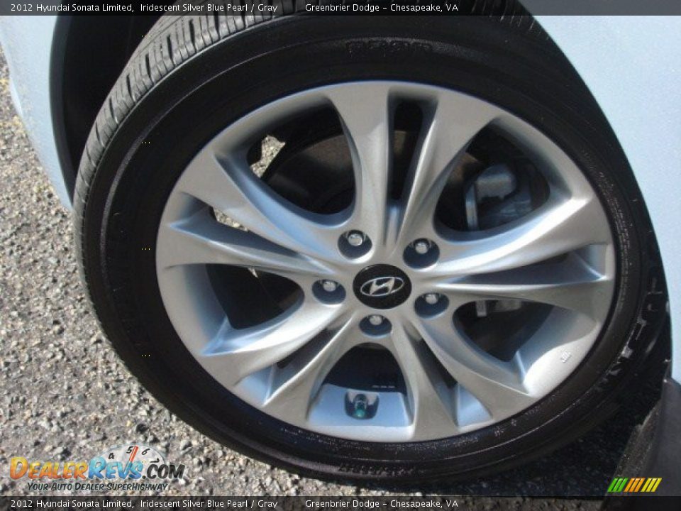 2012 Hyundai Sonata Limited Iridescent Silver Blue Pearl / Gray Photo #21
