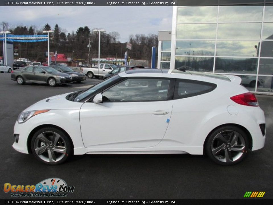 2013 Hyundai Veloster Turbo Elite White Pearl / Black Photo #3