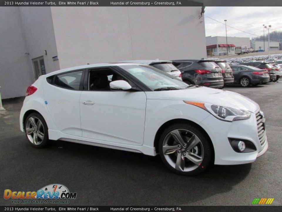 2013 Hyundai Veloster Turbo Elite White Pearl / Black Photo #4
