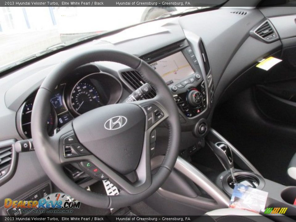 2013 Hyundai Veloster Turbo Elite White Pearl / Black Photo #8