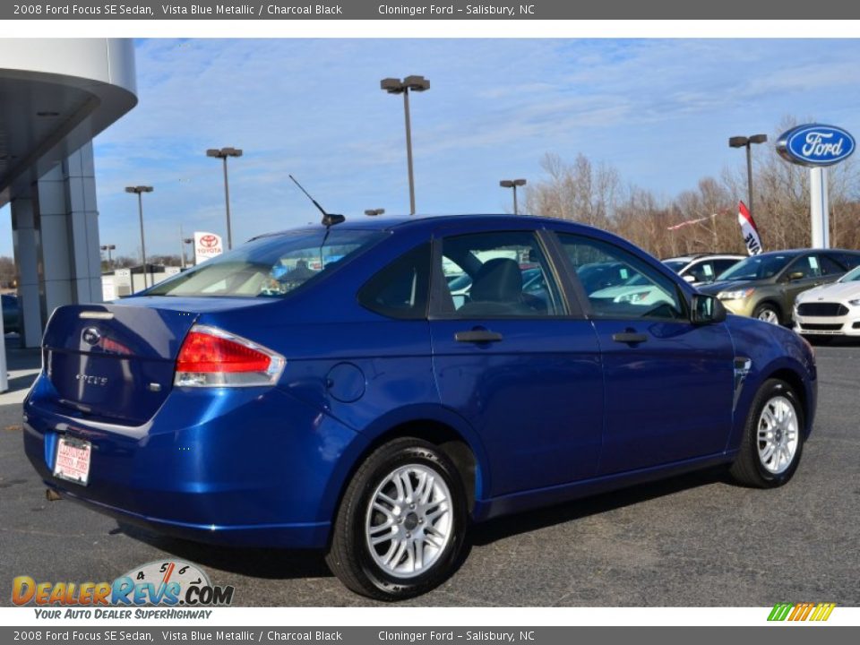 2008 Ford Focus SE Sedan Vista Blue Metallic / Charcoal Black Photo #3