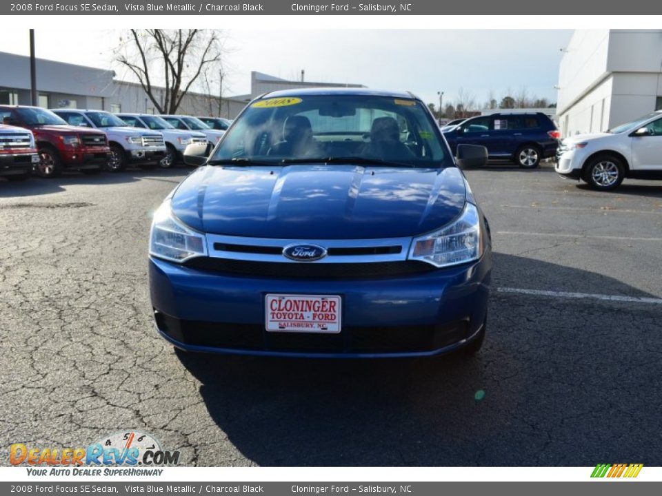 2008 Ford Focus SE Sedan Vista Blue Metallic / Charcoal Black Photo #7