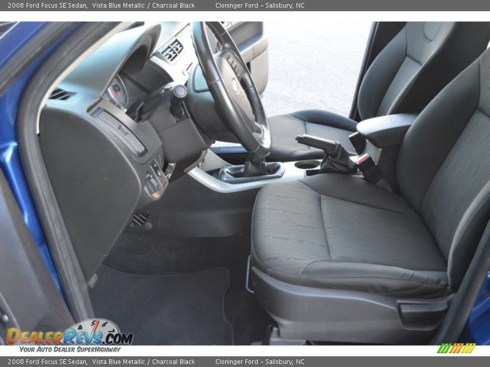 2008 Ford Focus SE Sedan Vista Blue Metallic / Charcoal Black Photo #10