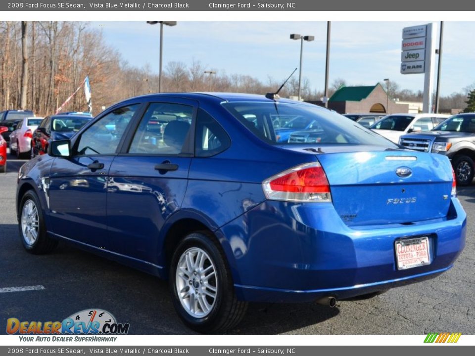2008 Ford Focus SE Sedan Vista Blue Metallic / Charcoal Black Photo #32