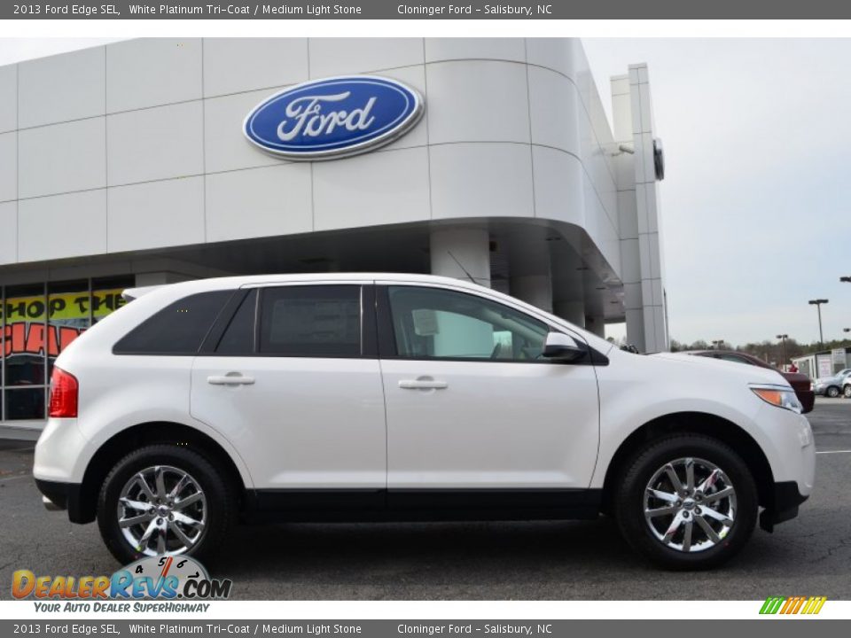 2013 Ford Edge SEL White Platinum Tri-Coat / Medium Light Stone Photo #2