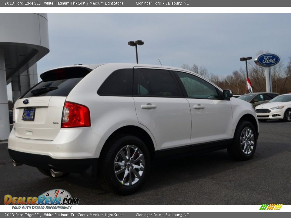 2013 Ford Edge SEL White Platinum Tri-Coat / Medium Light Stone Photo #3