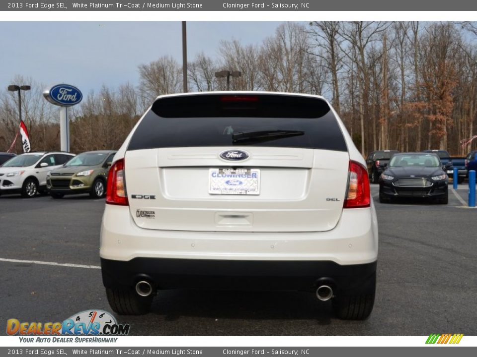 2013 Ford Edge SEL White Platinum Tri-Coat / Medium Light Stone Photo #4