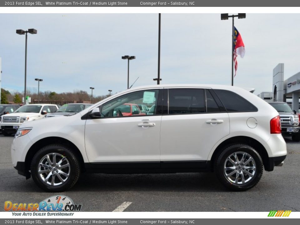 2013 Ford Edge SEL White Platinum Tri-Coat / Medium Light Stone Photo #5