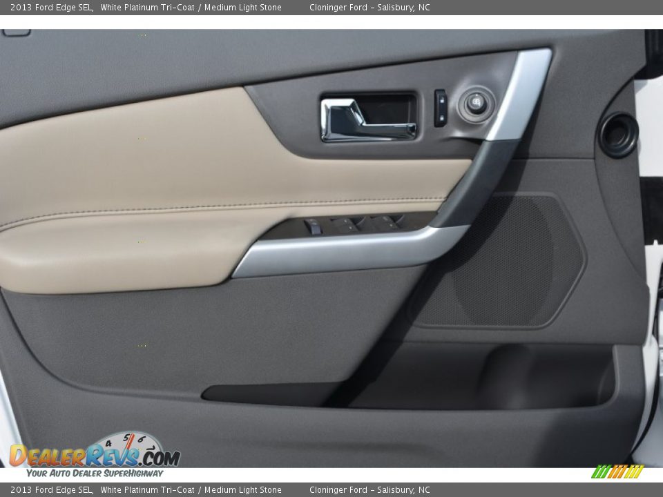 2013 Ford Edge SEL White Platinum Tri-Coat / Medium Light Stone Photo #8