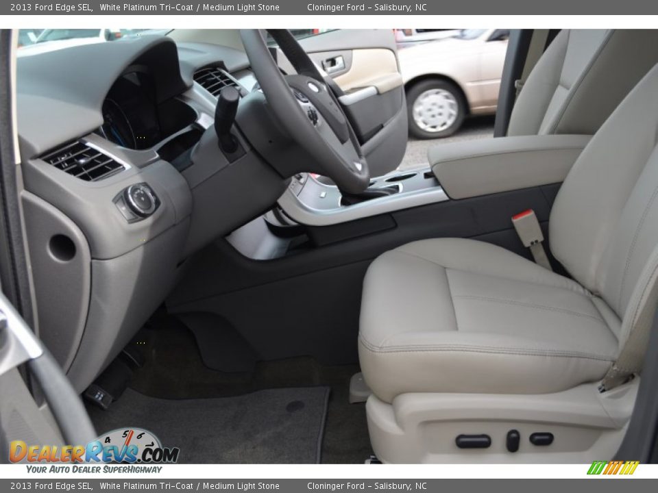 2013 Ford Edge SEL White Platinum Tri-Coat / Medium Light Stone Photo #10