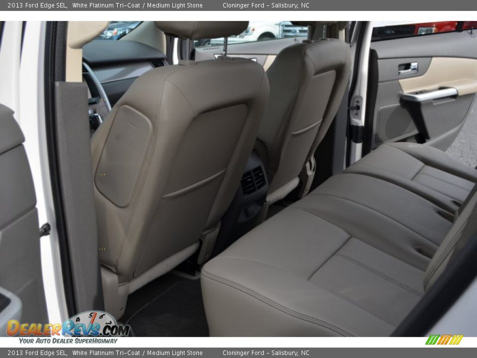 2013 Ford Edge SEL White Platinum Tri-Coat / Medium Light Stone Photo #12