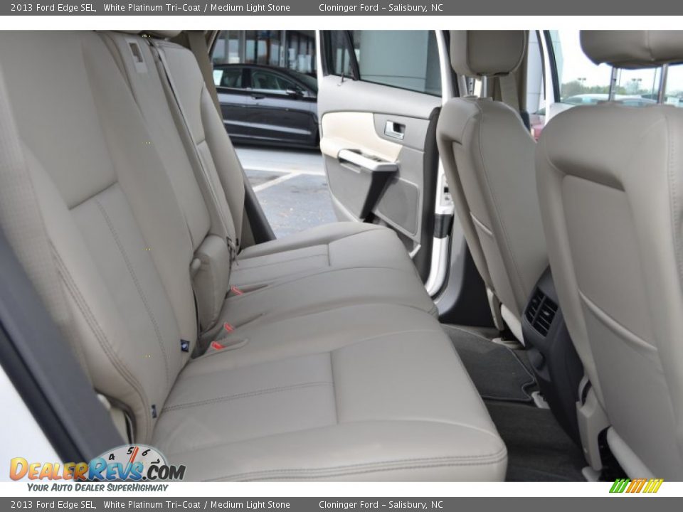 2013 Ford Edge SEL White Platinum Tri-Coat / Medium Light Stone Photo #15