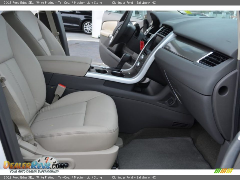 2013 Ford Edge SEL White Platinum Tri-Coat / Medium Light Stone Photo #16
