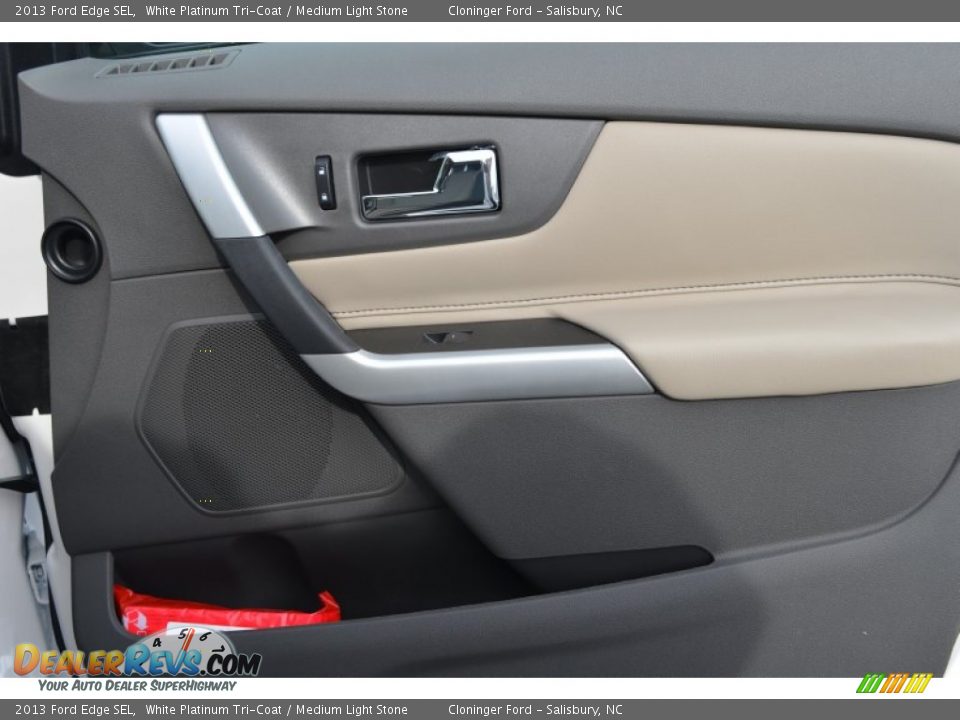 2013 Ford Edge SEL White Platinum Tri-Coat / Medium Light Stone Photo #18