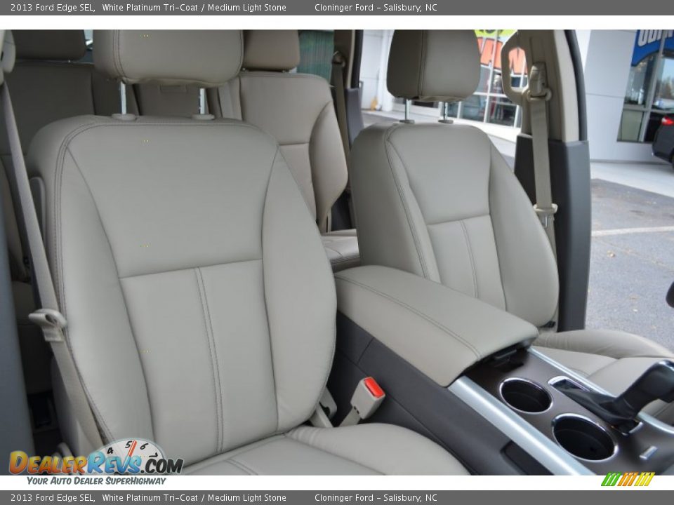 2013 Ford Edge SEL White Platinum Tri-Coat / Medium Light Stone Photo #19
