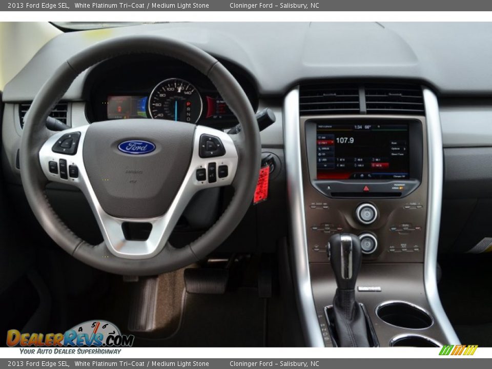 2013 Ford Edge SEL White Platinum Tri-Coat / Medium Light Stone Photo #23