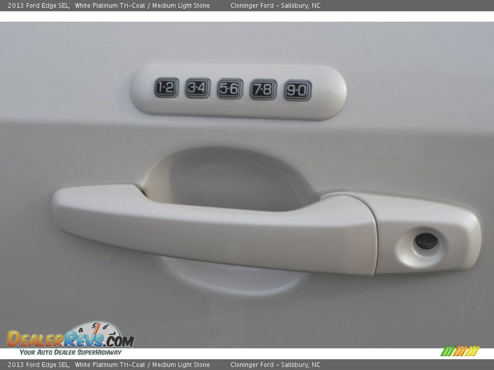 2013 Ford Edge SEL White Platinum Tri-Coat / Medium Light Stone Photo #25