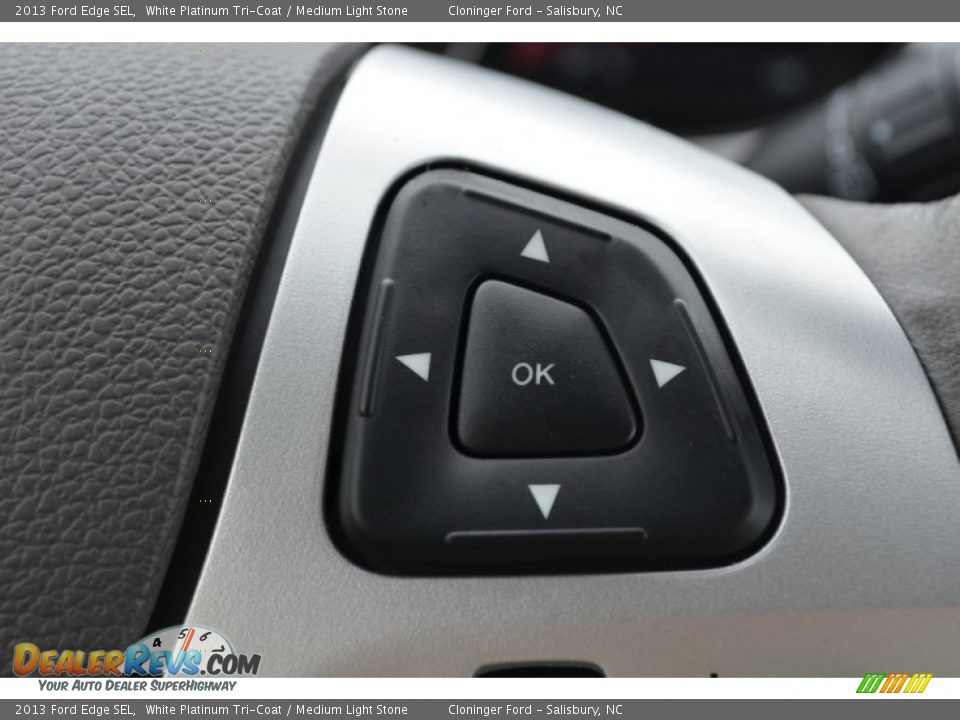 2013 Ford Edge SEL White Platinum Tri-Coat / Medium Light Stone Photo #29