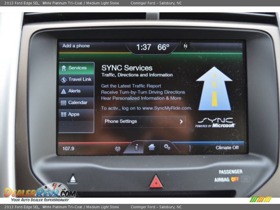 2013 Ford Edge SEL White Platinum Tri-Coat / Medium Light Stone Photo #35