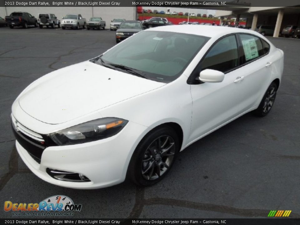 2013 Dodge Dart Rallye Bright White / Black/Light Diesel Gray Photo #2