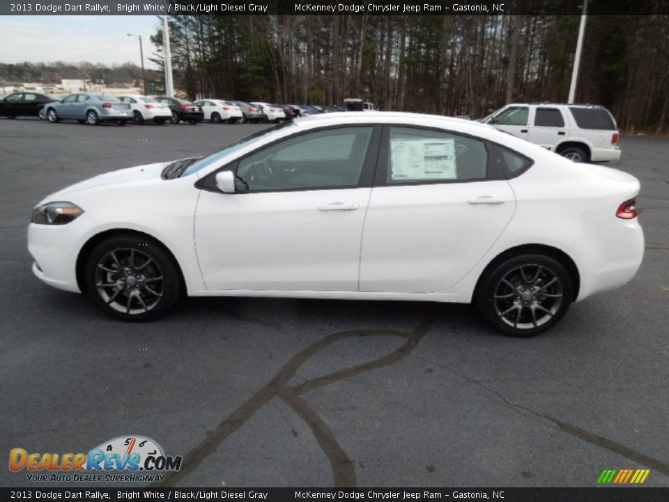 2013 Dodge Dart Rallye Bright White / Black/Light Diesel Gray Photo #3