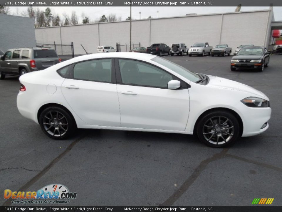 2013 Dodge Dart Rallye Bright White / Black/Light Diesel Gray Photo #6