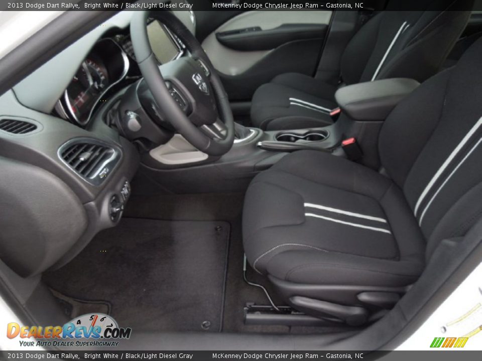 2013 Dodge Dart Rallye Bright White / Black/Light Diesel Gray Photo #8