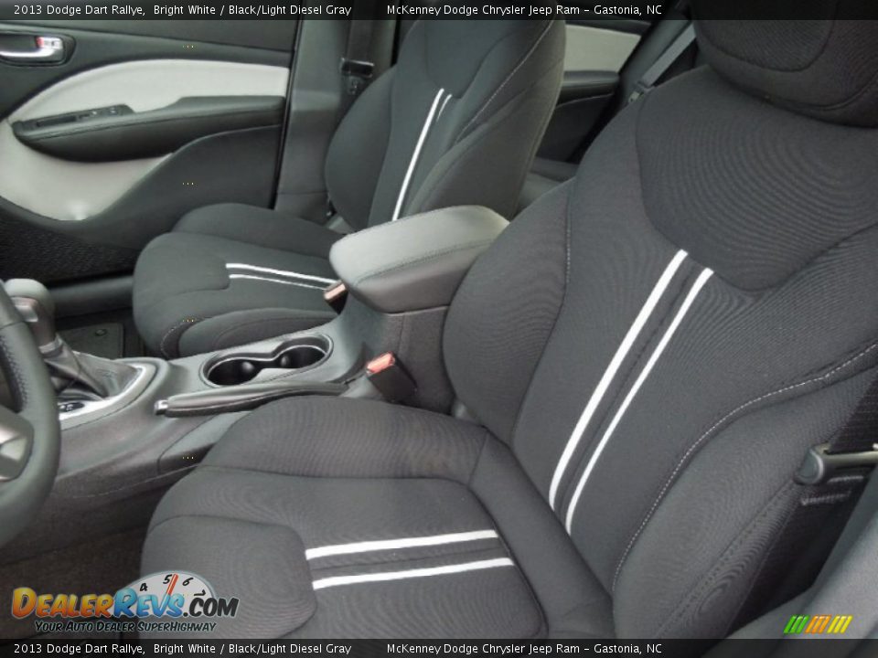 2013 Dodge Dart Rallye Bright White / Black/Light Diesel Gray Photo #9