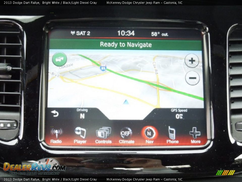 2013 Dodge Dart Rallye Bright White / Black/Light Diesel Gray Photo #14