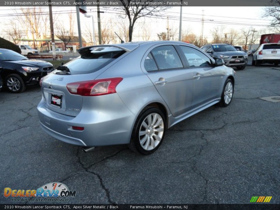 2010 Mitsubishi Lancer Sportback GTS Apex Silver Metallic / Black Photo #5
