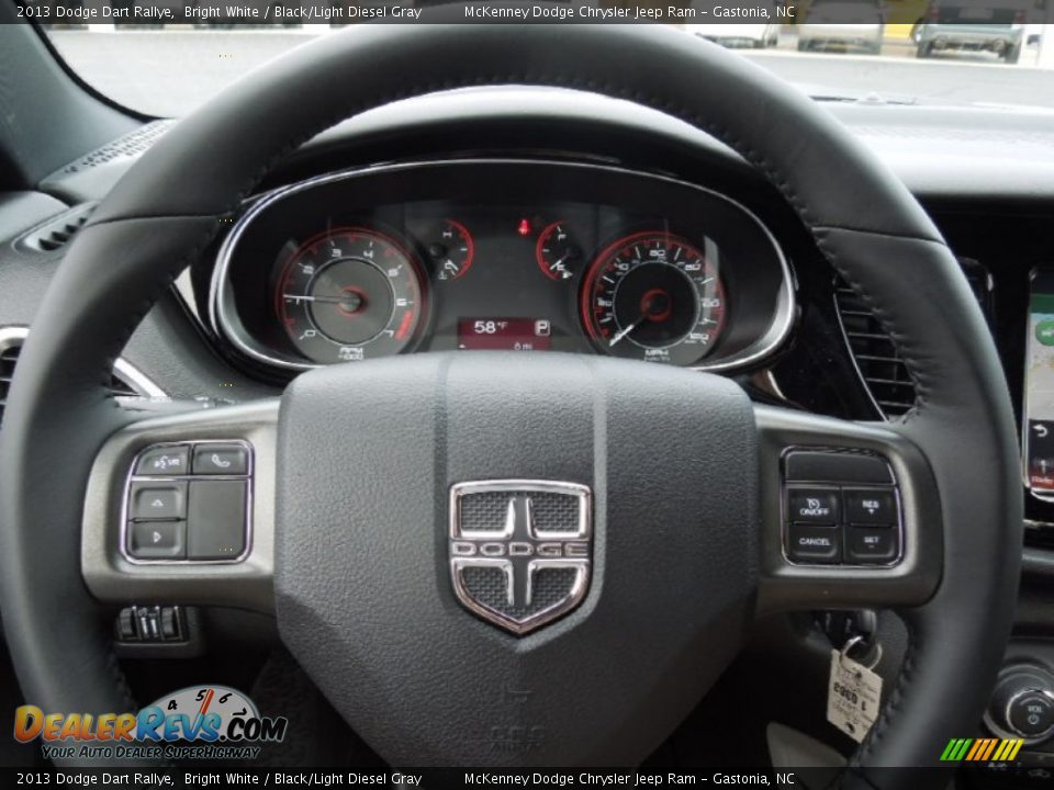 2013 Dodge Dart Rallye Bright White / Black/Light Diesel Gray Photo #16