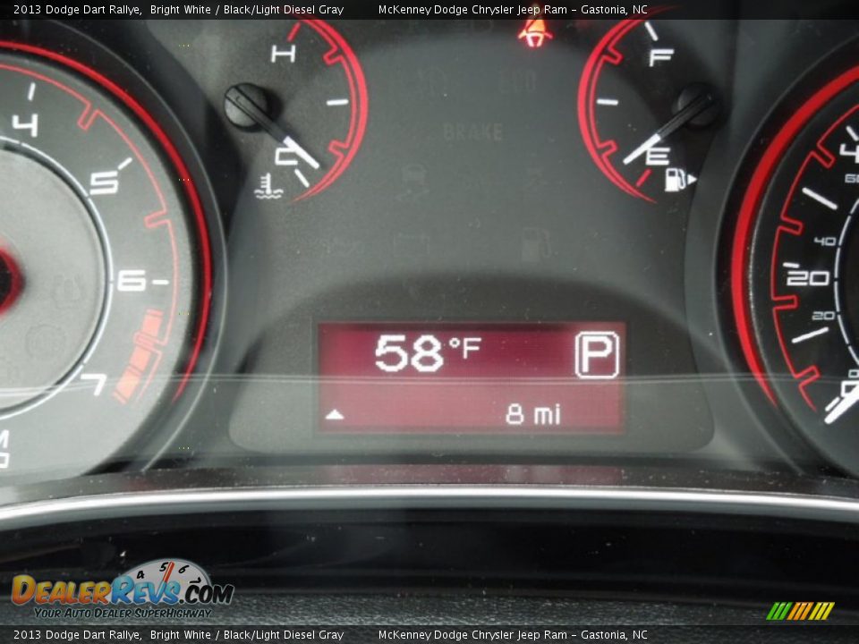 2013 Dodge Dart Rallye Bright White / Black/Light Diesel Gray Photo #17