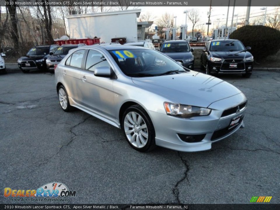 2010 Mitsubishi Lancer Sportback GTS Apex Silver Metallic / Black Photo #7