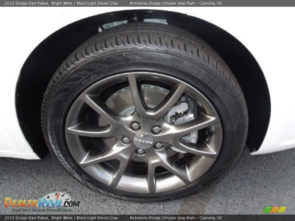 2013 Dodge Dart Rallye Bright White / Black/Light Diesel Gray Photo #22